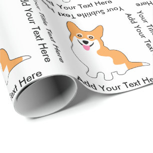 Cute Smiling Pembroke Welsh Corgi Dog Wrapping Paper