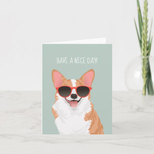 Cute Smiling Pembroke Welsh Corgi for Dog Lovers Card