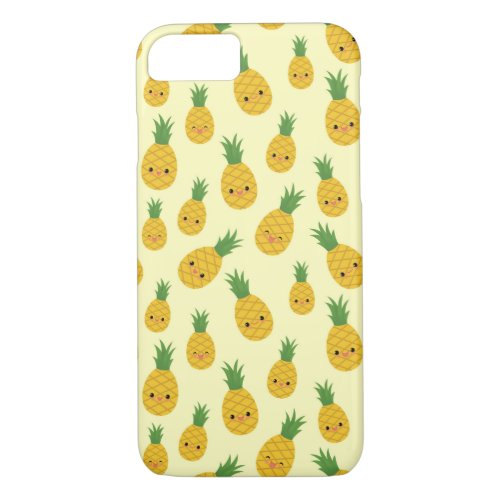 Cute Smiling Pineapples Pattern Phone Case