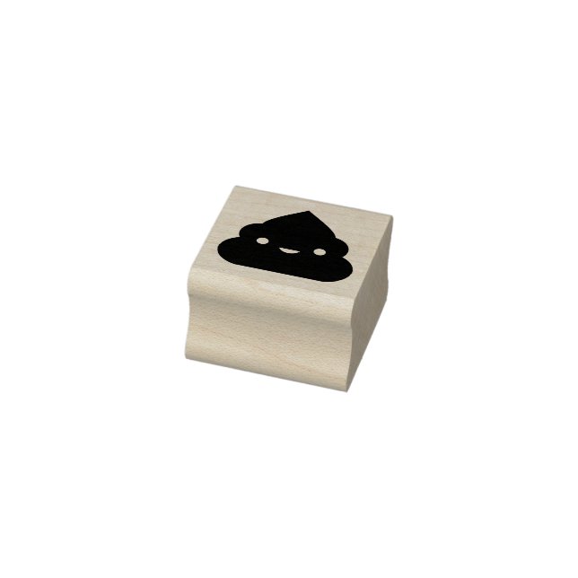 Cute Smiling Poop Rubber Stamp (Stamp)
