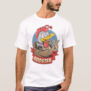 Cute smiling rooster or chicken with funny face T-Shirt