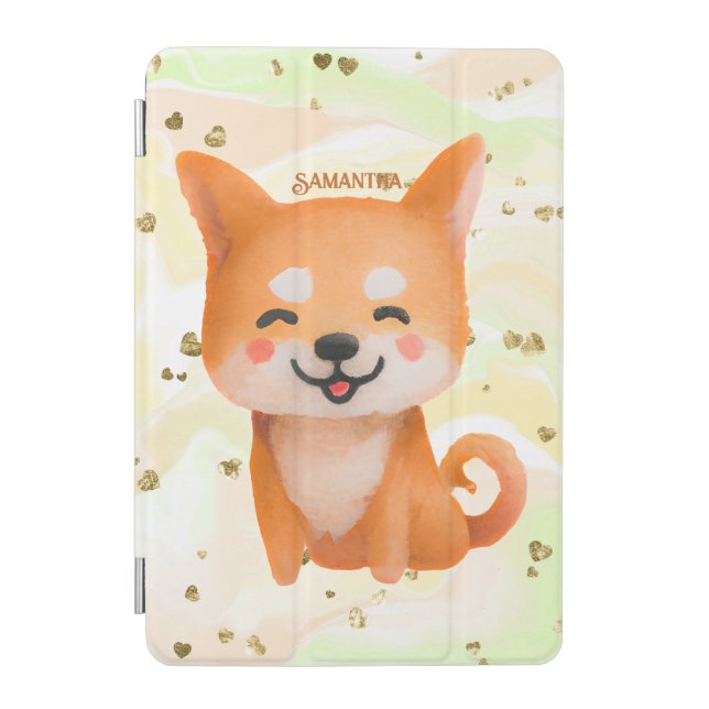 Cute Smiling Shiba Inu iPad Mini Cover (Front)