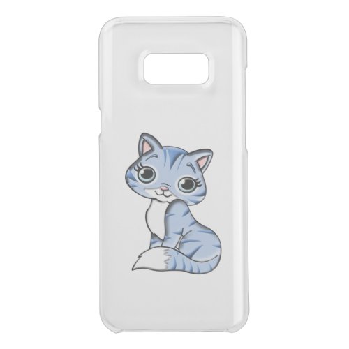 CUTE SMILING SKY BLUE KITTEN WITH BLUE EYES UNCOMMON SAMSUNG GALAXY S8 CASE