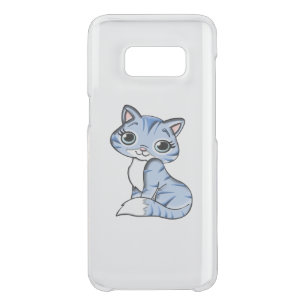 CUTE SMILING SKY BLUE KITTEN WITH BLUE EYES. UNCOMMON SAMSUNG GALAXY S8 CASE