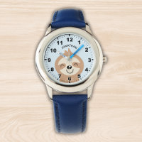 Cute smiling sloth for kids