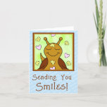 Cute Smiling Snail Sweet Little Birthday Blessings Card