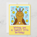 ❤️ Cute Smiling Snail Sweet Little Birthday Card