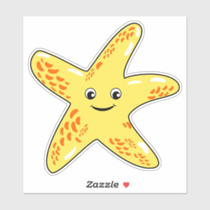 Cute smiling Starfish Sticker
