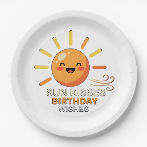 Cute Smiling Sun Birthday Party Paper Plates