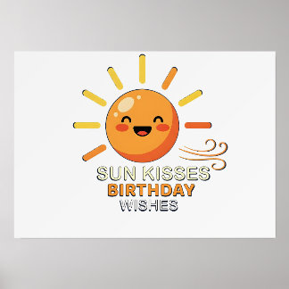Cute Smiling Sun Birthday Wishes Giclee Photo Prin Holder