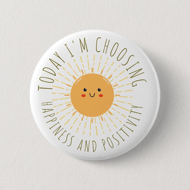 Cute Smiling Sun  Button (Front)