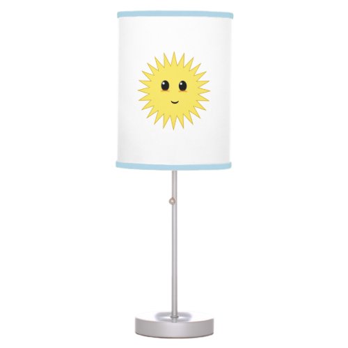 Cute Smiling Sun on White Table Lamp