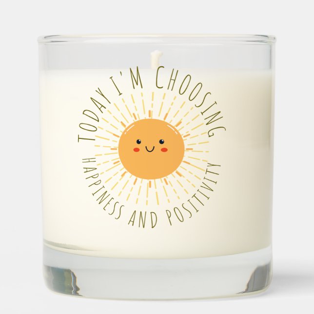 Cute smiling sun Scented Jar Candle (Front)