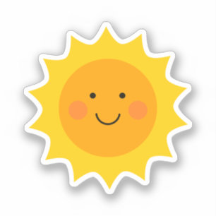 Cute smiling sun Sticker