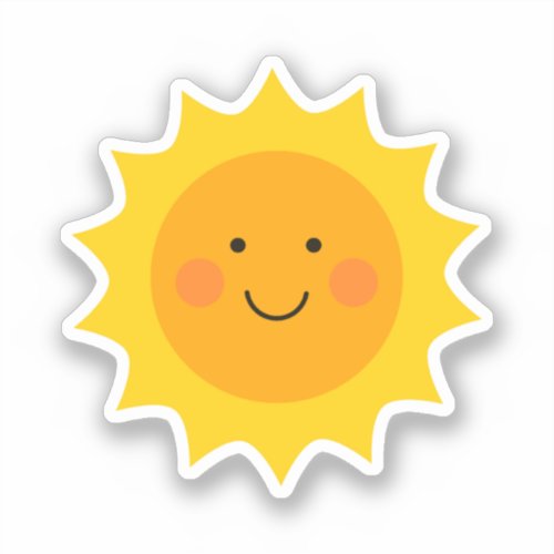 Cute smiling sun Sticker