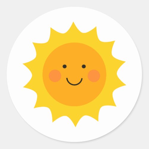 Cute smiling sun Sticker