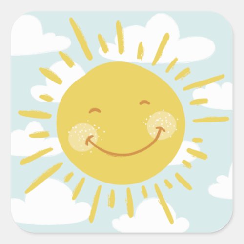 Cute Smiling Sun Stickers