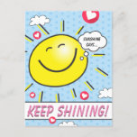 Cute Smiling Sunshine Keep Shining Encouragement Postcard