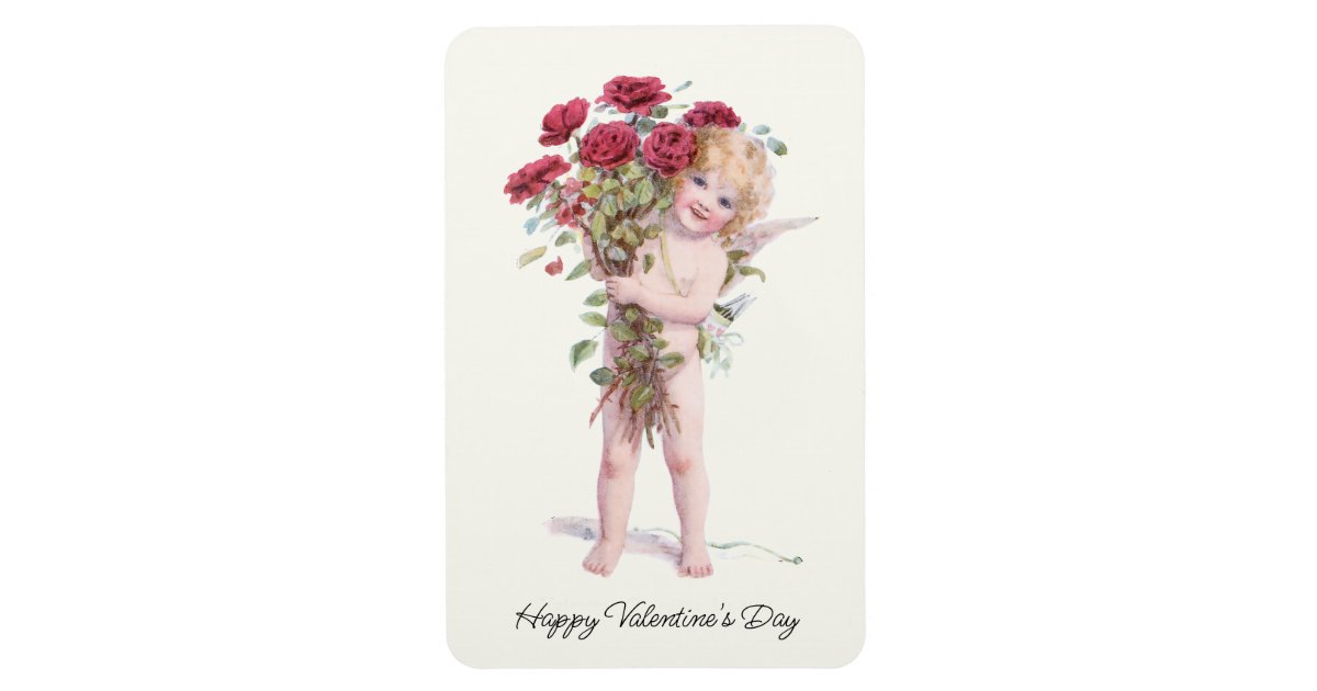 Vintage valentines day postcard cupid hi-res stock photography and