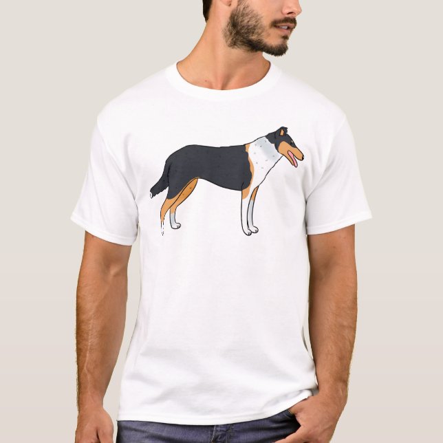 Cute Smooth Collie Dog T-Shirt (Front)
