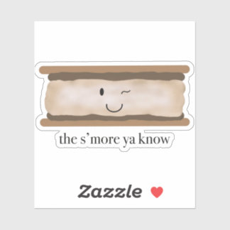 Cute S'more Campfire Sticker