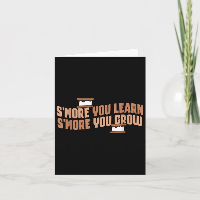 Cute Smore You Learn Smore You Grow Motivation  Card (Front)