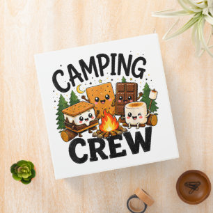 Cute S'mores Campfire Camping Squad Outdoor 3 Ring Binder