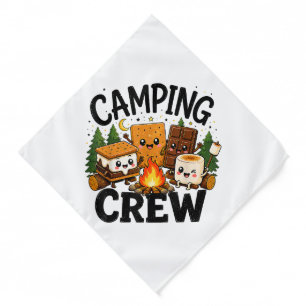 Cute S'mores Campfire Camping Squad Outdoor Bandana