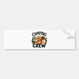 Cute S'mores Campfire Camping Squad Outdoor Bumper Sticker