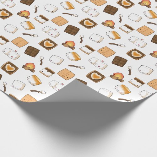 Cute Smores Kids Summer Birthday Wrapping Paper