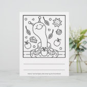 Cute Snail Apple-y Sweet Smiles Coloring Page (Standing Front)