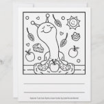 Cute Snail Apple-y Sweet Smiles Coloring Page