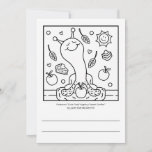 ❤️ Cute Snail Apple-y Sweet Smiles Fall Coloring  Card
