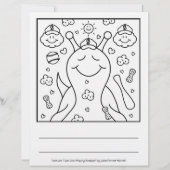 Cute Snail Baseball Blessings | Coloring Page (Front)