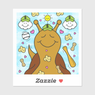Cute Snail Baseball Blessings Vinyl Sticker