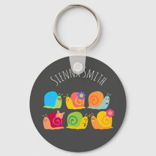 Cute snail children's design keychain