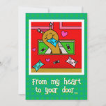 Cute Snail Christmas Mail  Holiday Card