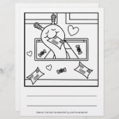 Cute Snail Christmas Mail Holiday Coloring Page (Front/Back)