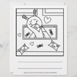Cute Snail Christmas Mail Holiday Coloring Page