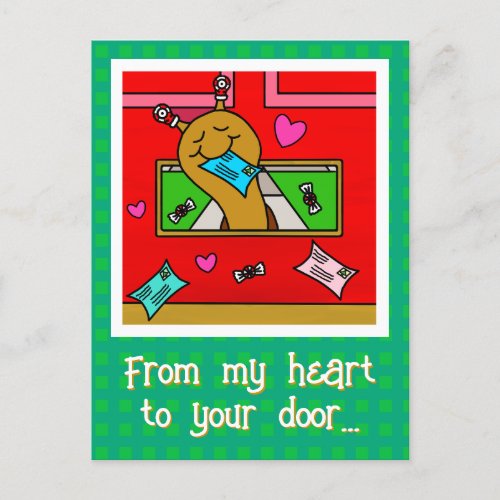 Cute Snail Christmas Mail  Holiday Postcard