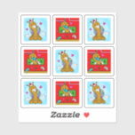 Cute Snail Christmas Mail Tiny Art Vinyl Sticker