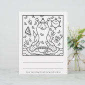 Cute Snail Comfort Food Happy Fall Coloring Page (Standing Front)