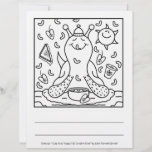 Cute Snail Comfort Food Happy Fall Coloring Page