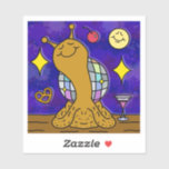 Cute Snail Disco Ball Happy New Year Vinyl Sticker