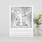 Cute Snail Fall Sunflower Garden Coloring Page (Standing Front)