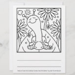 Cute Snail Fall Sunflower Garden Coloring Page