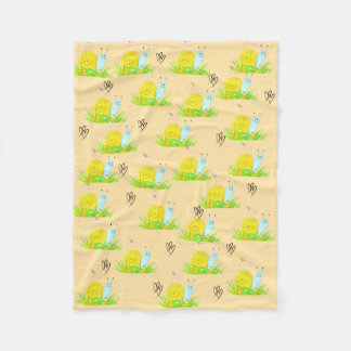 Cute Snail Fleece Blanket