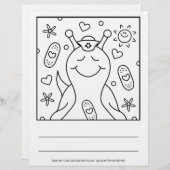 Cute Snail Get Well Soon Coloring Page (Front/Back)