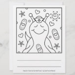 Cute Snail Get Well Soon Coloring Page