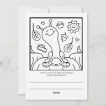 Cute Snail Happy Thanksgiving Coloring Holiday Card